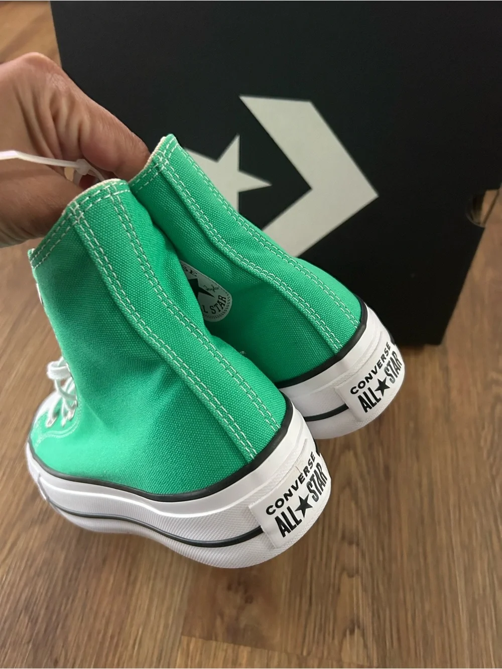 CONVERSE Chuck Taylor All Star Lift Platform High 'Apex Green' shoes sz 8 new